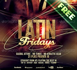 豪华派对海报：Latin Fridays Flyer
